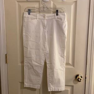 Ann Taylor Original Crop White Pants
